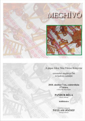 Pandur Béla, amatőr fafaragó kiállítása